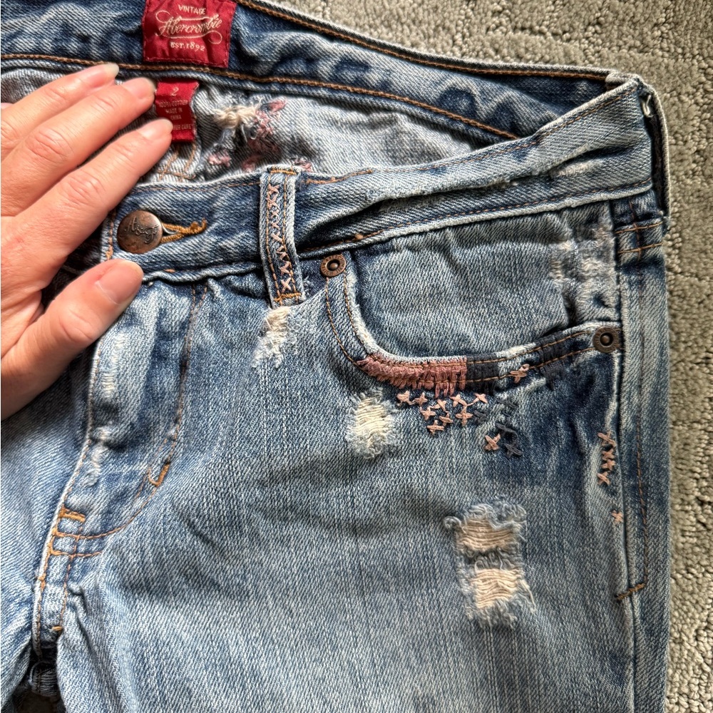 Abercrombie & Fitch Light Blue Boyfriend Jeans